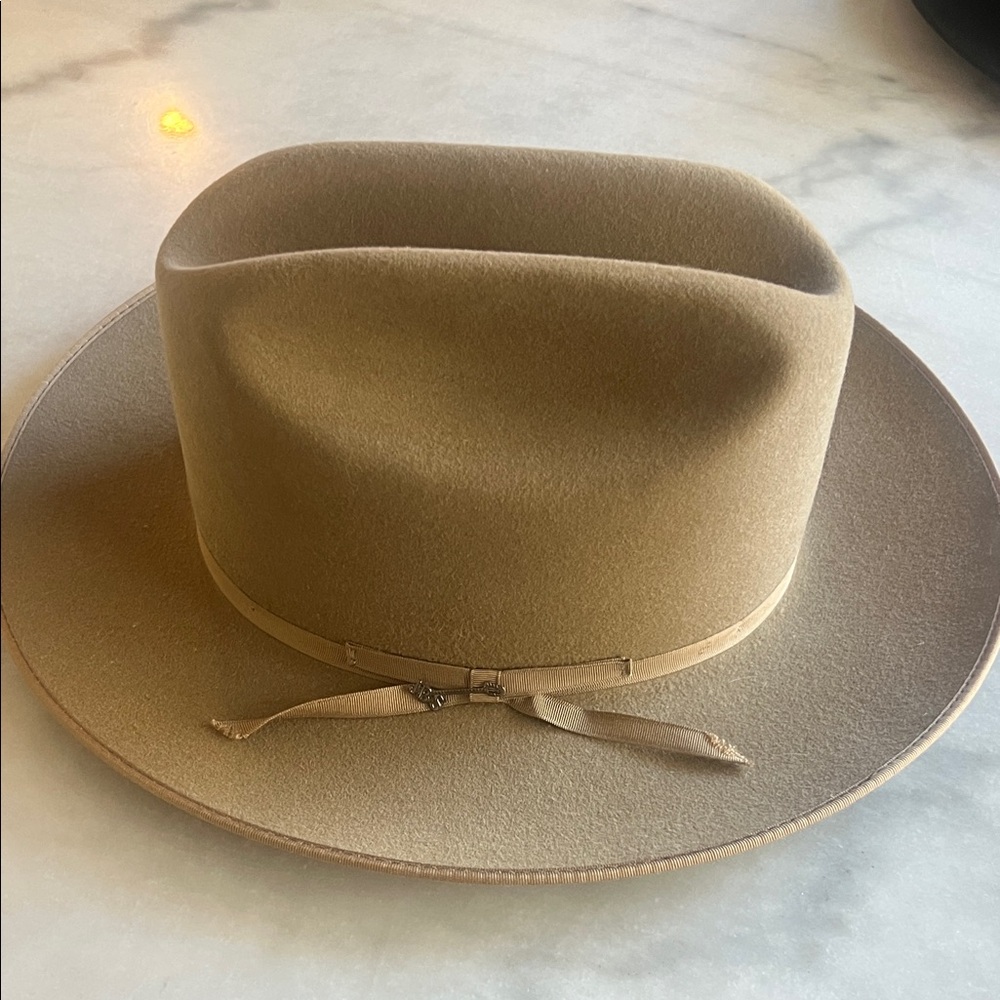 Stetson Taupe Felt Ranch Open Road with Brown Sweatband